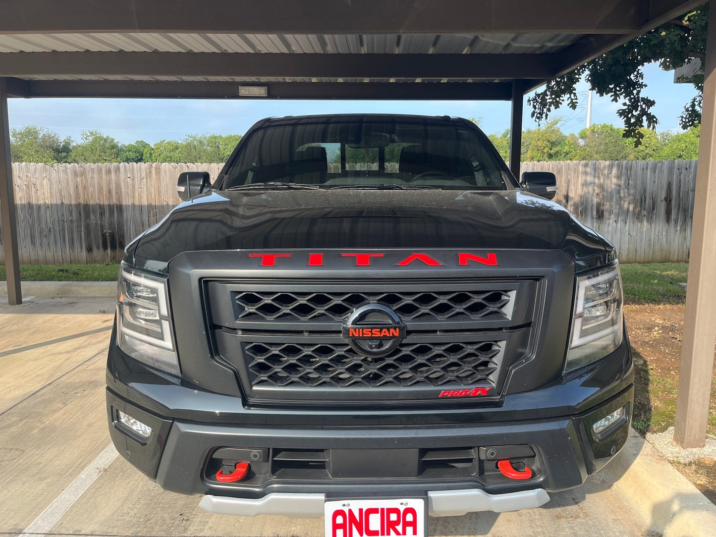 2016 - 2019 Nissan Titan SIDES/REAR Emblem Overlay Decals/Letters - Texas Decal King, LLC