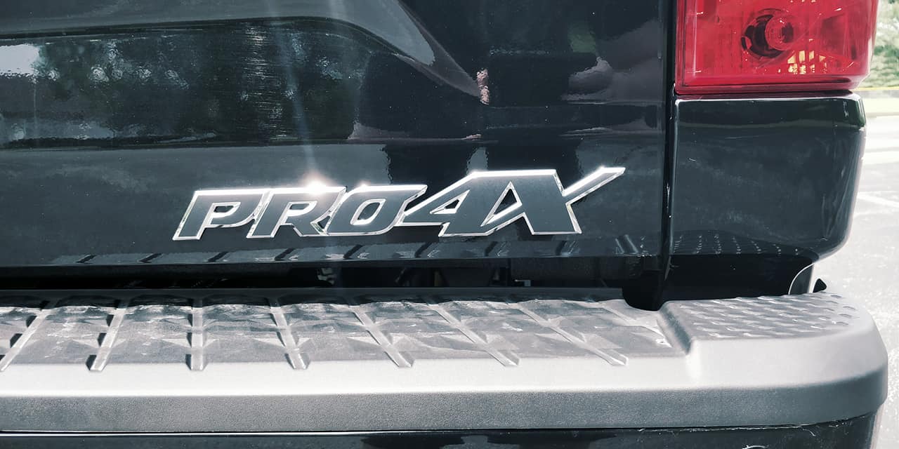 2016 - 2019 Nissan Titan SIDES/REAR Emblem Overlay Decals/Letters - Texas Decal King, LLC