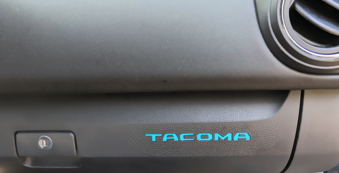 2016 - 2023 Toyota Tacoma Compatible Glove box/Dash Inlay Decal (SKU#12) - Texas Decal King, LLC