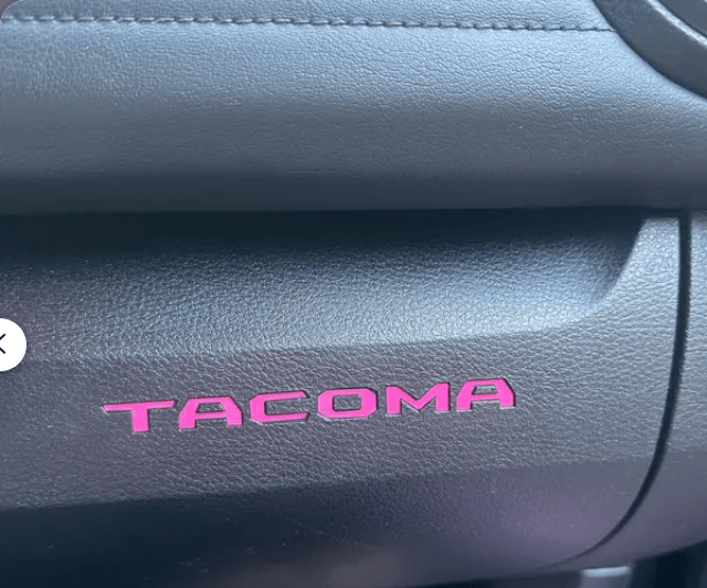 2016 - 2023 Toyota Tacoma Compatible Glove box/Dash Inlay Decal (SKU#12) - Texas Decal King, LLC
