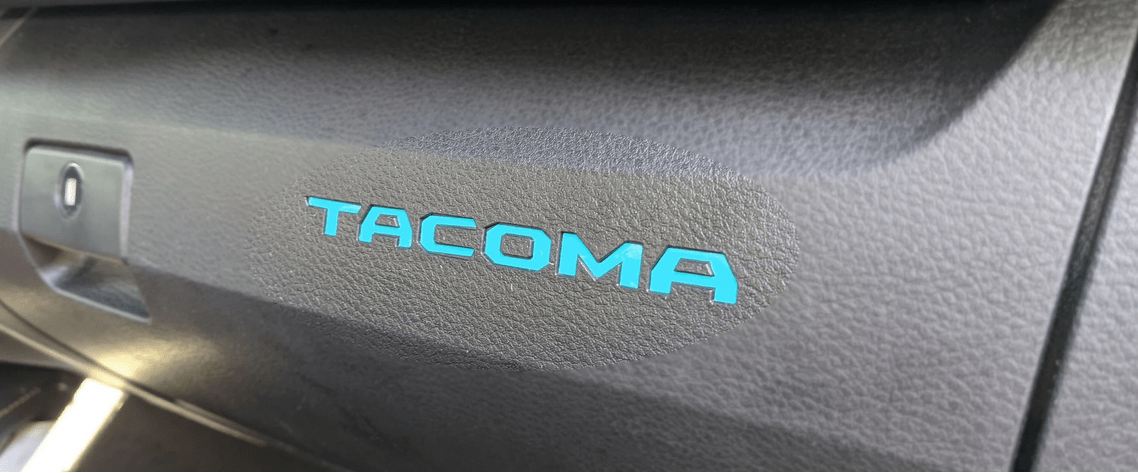 2016 - 2023 Toyota Tacoma Compatible Glove box/Dash Inlay Decal (SKU#12) - Texas Decal King, LLC