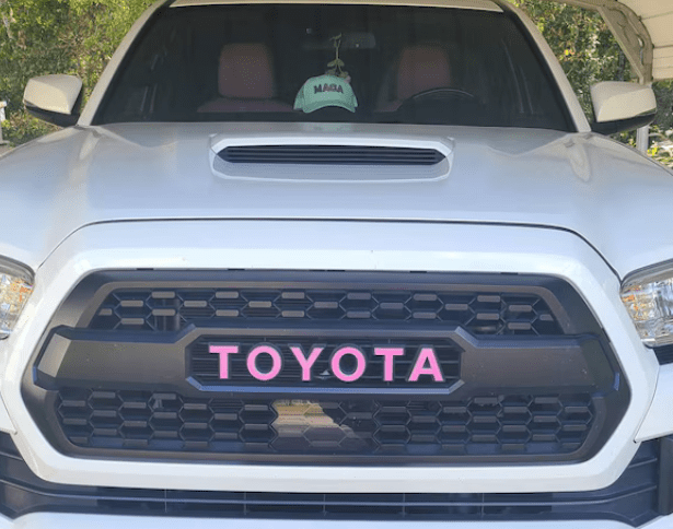 2016 - 2023 Toyota Tacoma TRD Pro Grille Letter Vinyl Decal Overlays - Premium Compatible Accessories (SKU#15) - Texas Decal King, LLC