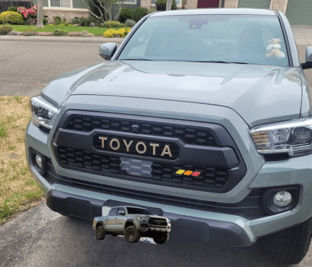 2016 - 2023 Toyota Tacoma TRD Pro Grille Letter Vinyl Decal Overlays - Premium Compatible Accessories (SKU#15) - Texas Decal King, LLC