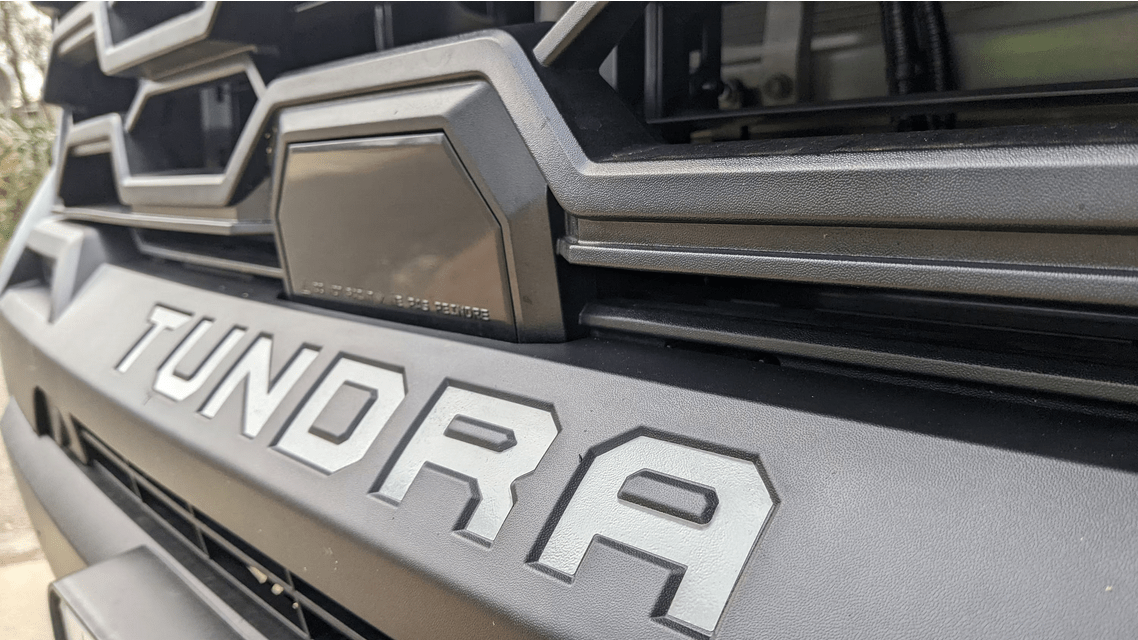 2022 - 2024 Toyota Tundra Front Bumper Decal Inlays - Flat Design for Lower/Center (SKU#6) - Texas Decal King, LLC