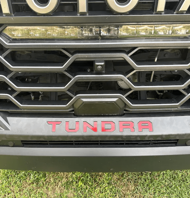 2022 - 2024 Toyota Tundra Front Bumper Decal Inlays - Flat Design for Lower/Center (SKU#6) - Texas Decal King, LLC