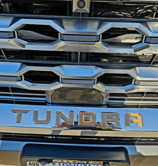 2022 - 2024 Toyota Tundra Front Bumper Decal Inlays - Flat Design for Lower/Center (SKU#6) - Texas Decal King, LLC