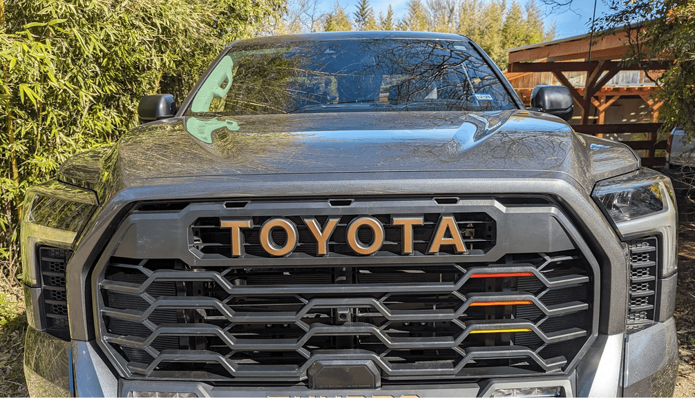 2022 - 2024 Toyota Tundra/Sequoia Pro Grille Letter Vinyl Decal Overlays - Custom Truck Accessories (SKU#8) - Texas Decal King, LLC