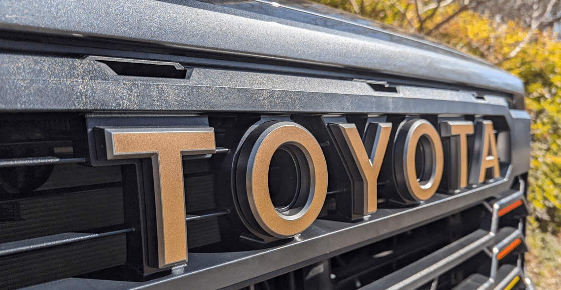 2022 - 2024 Toyota Tundra/Sequoia Pro Grille Letter Vinyl Decal Overlays - Custom Truck Accessories (SKU#8) - Texas Decal King, LLC