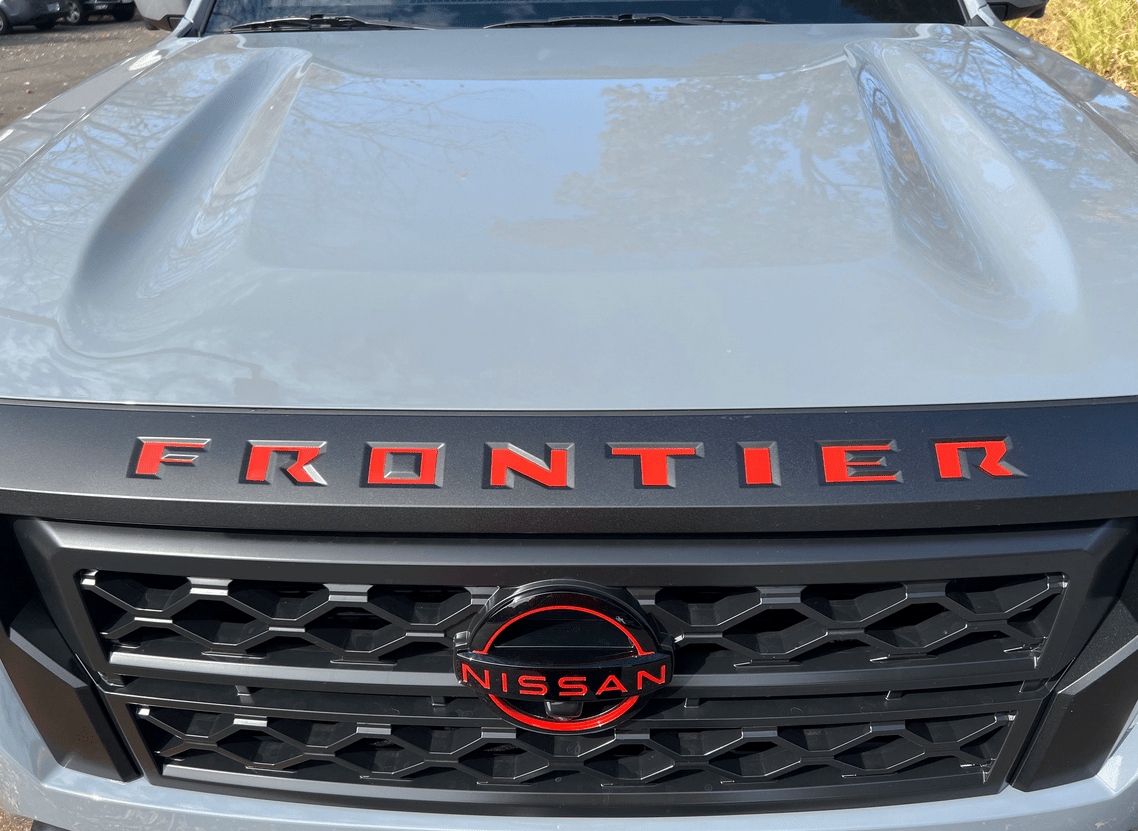 Nissan Frontier Front Grille Inlay Decal 2022 - 2024+ - Custom Vinyl Overlay for Truck Styling (SKU#21) - Texas Decal King, LLC