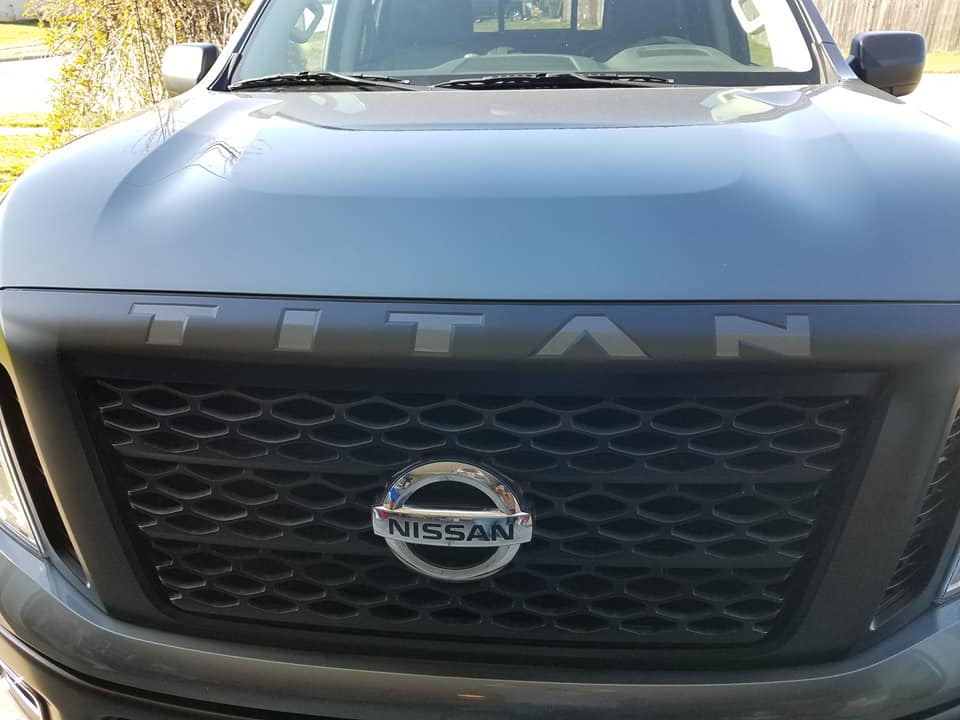 Nissan Titan Hood & Grille Decal Lettering Inlay Sticker Emblem 2016 - 2019 | Custom Exterior Accessory - Texas Decal King, LLC