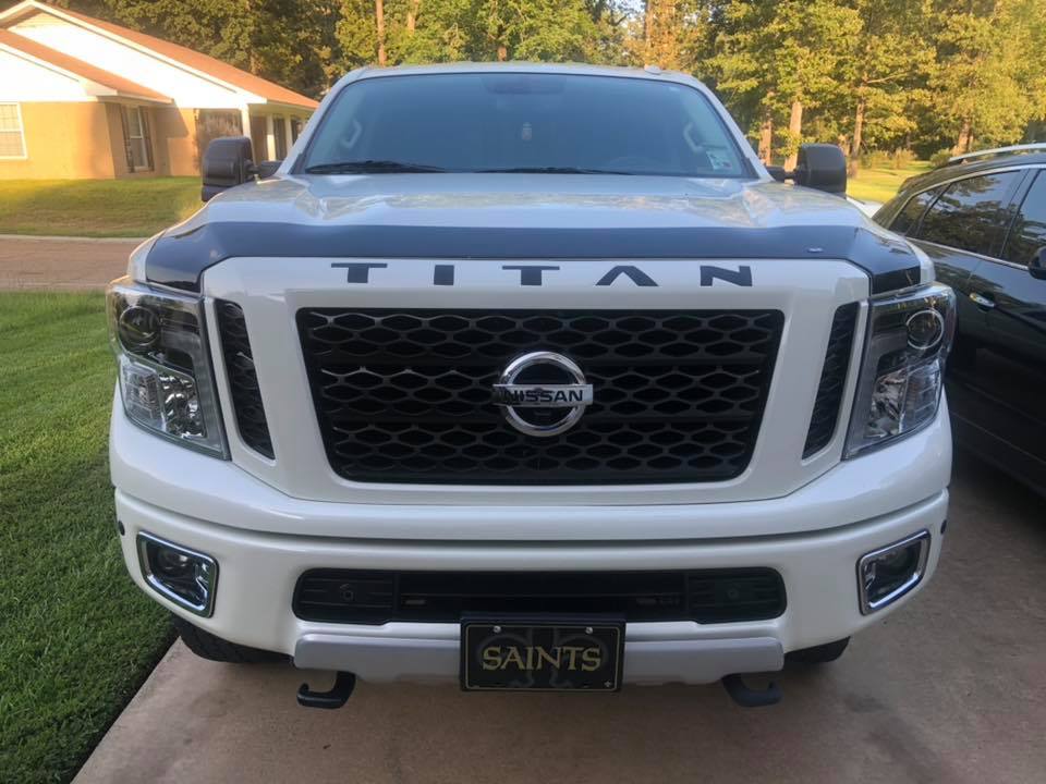 Nissan Titan Hood & Grille Decal Lettering Inlay Sticker Emblem 2016 - 2019 | Custom Exterior Accessory - Texas Decal King, LLC