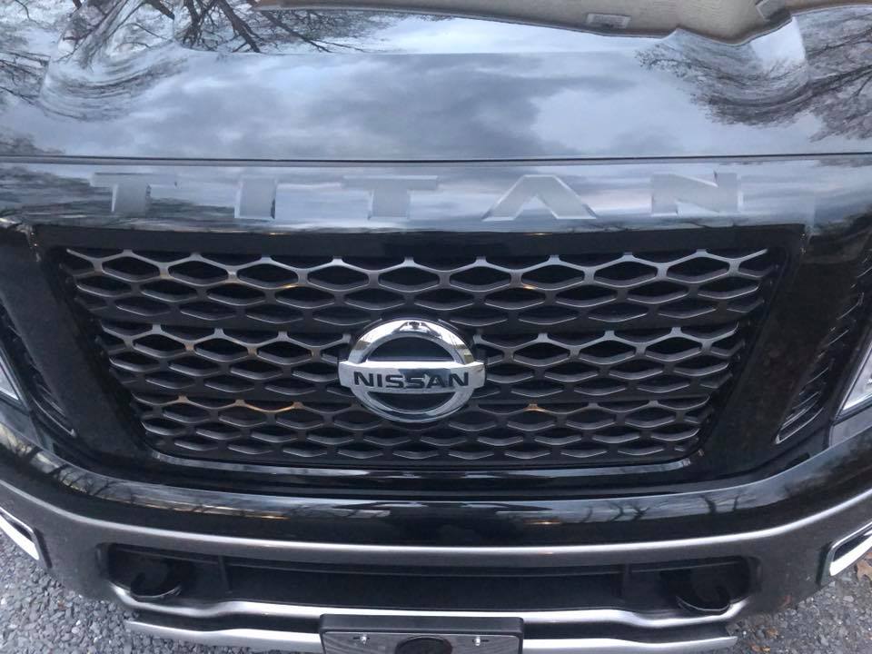 Nissan Titan Hood & Grille Decal Lettering Inlay Sticker Emblem 2016 - 2019 | Custom Exterior Accessory - Texas Decal King, LLC