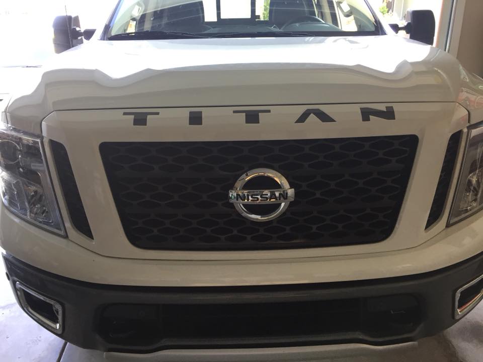 Nissan Titan Hood & Grille Decal Lettering Inlay Sticker Emblem 2016 - 2019 | Custom Exterior Accessory - Texas Decal King, LLC