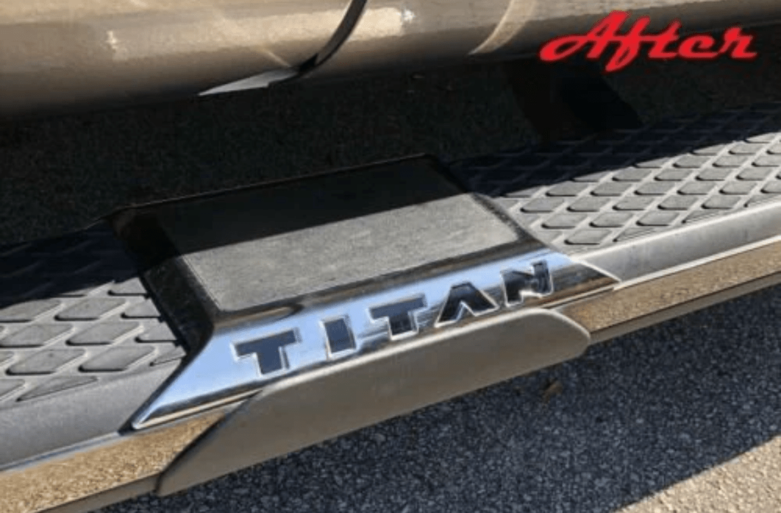 Nissan Titan Side Step Decals & Lettering for 2016 - 2019 Models - Custom Vinyl Graphics (SKU#001) - Texas Decal King, LLC