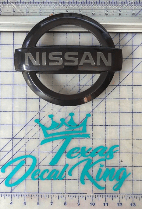 Personalized Nissan Titan Grille & Tailgate (Nissan) Emblem Decal - Premium Vinyl Lettering for 2016 - 2023 Models - Texas Decal King, LLC