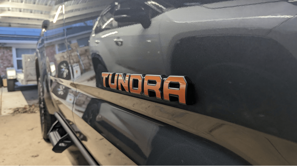 Toyota Side Door Emblem Overlay Decals 2022 - 2024 - Custom TRD Pro Tundra Accessories (SKU#4) - Texas Decal King, LLC