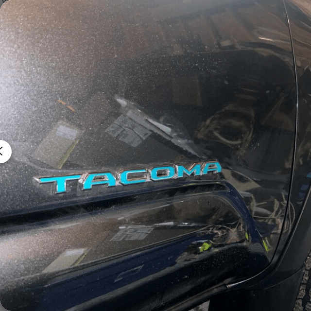 Toyota Tacoma Door Emblem Decal Overlays 2016 - 2023 | Custom Vinyl Stickers for Both Sides | TRD SR Upgrade (SKU#13) - Texas Decal King, LLC