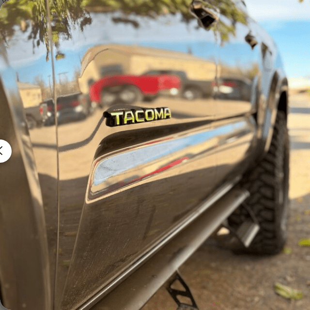 Toyota Tacoma Door Emblem Decal Overlays 2016 - 2023 | Custom Vinyl Stickers for Both Sides | TRD SR Upgrade (SKU#13) - Texas Decal King, LLC