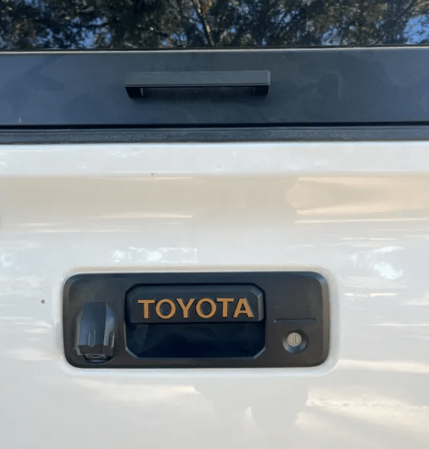 Toyota Tacoma Tailgate Handle Overlay Decal Sticker | TRD Pro Accessory | 2016 - 2023 Model Upgrade (SKU#12) - Texas Decal King, LLC