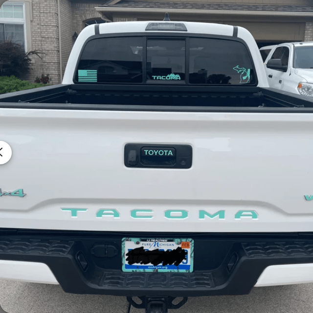 Toyota Tacoma Tailgate Lettering Inserts (2016 - 2023) - Custom Logo Decals for Truck Bed Inlays (SKU#14) - Texas Decal King, LLC