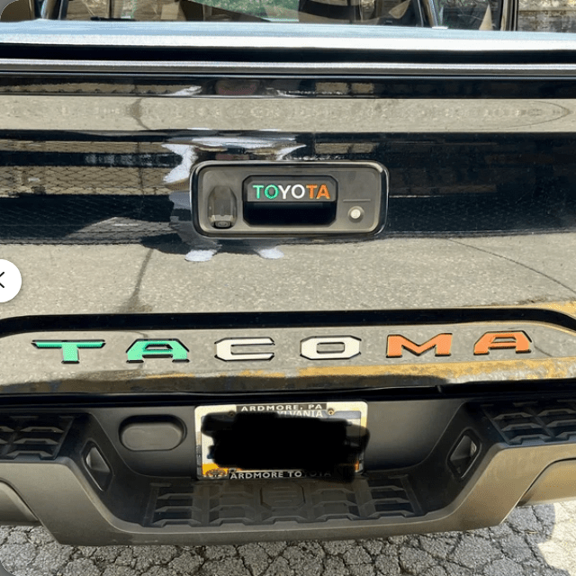 Toyota Tacoma Tailgate Lettering Inserts (2016 - 2023) - Custom Logo Decals for Truck Bed Inlays (SKU#14) - Texas Decal King, LLC