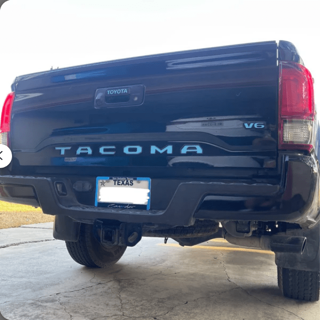 Toyota Tacoma Tailgate Lettering Inserts (2016 - 2023) - Custom Logo Decals for Truck Bed Inlays (SKU#14) - Texas Decal King, LLC