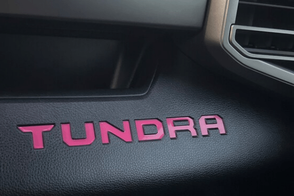 Toyota Tundra Glove box & Upper Decal Inlays 2022 - 2024 | Custom Interior Accessory for TRD PRO Models (SKU#3) - Texas Decal King, LLC