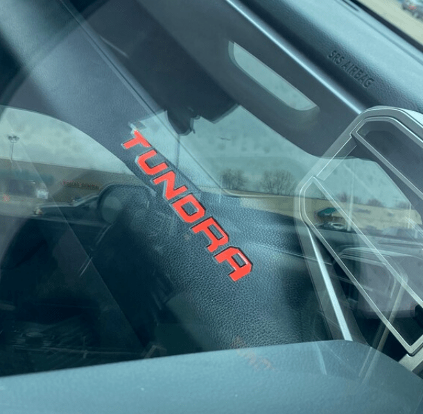 Toyota Tundra Glove box & Upper Decal Inlays 2022 - 2024 | Custom Interior Accessory for TRD PRO Models (SKU#3) - Texas Decal King, LLC