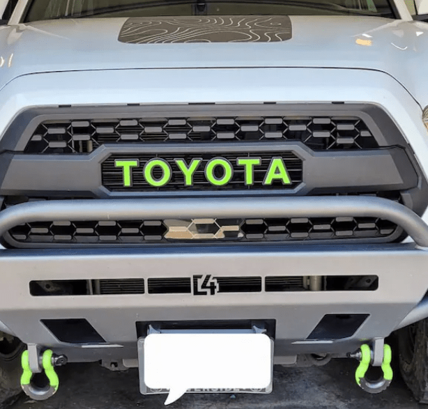 2016 - 2023 Toyota Tacoma TRD Pro Grille Letter Vinyl Decal Overlays - Premium Compatible Accessories (SKU#15) - Texas Decal King, LLC