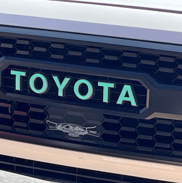 2016 - 2023 Toyota Tacoma TRD Pro Grille Letter Vinyl Decal Overlays - Premium Compatible Accessories (SKU#15) - Texas Decal King, LLC