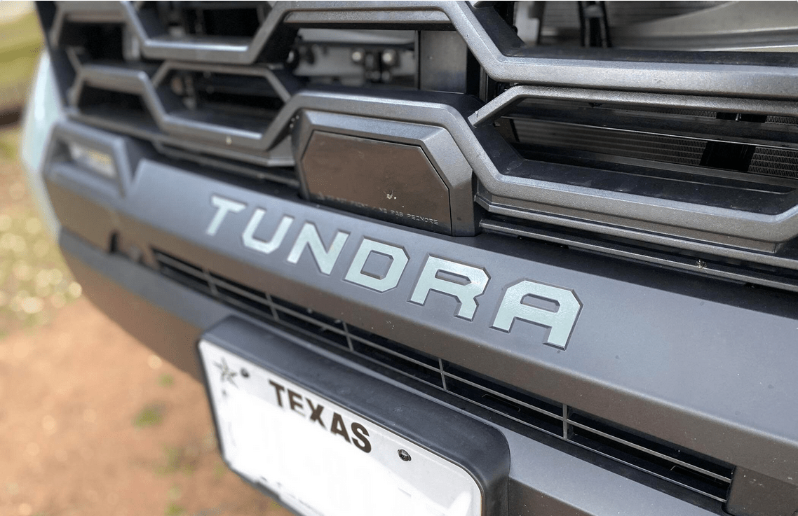 2022 - 2024 Toyota Tundra Front Bumper Decal Inlays - Flat Design for Lower/Center (SKU#6) - Texas Decal King, LLC
