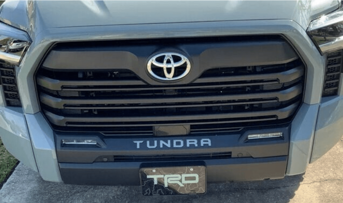 2022 - 2024 Toyota Tundra Front Bumper Decal Inlays - Flat Design for Lower/Center (SKU#6) - Texas Decal King, LLC