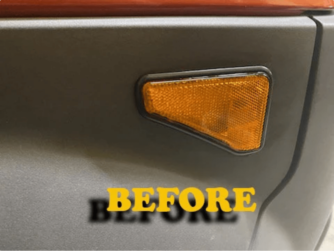 Honda Element Front Side Marker Overlays: Medium Dark Tinted Film for 2003 - 2007 Models - Texas Decal King, LLC