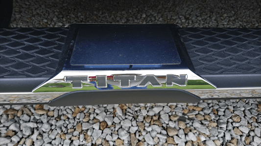 Nissan Titan Side Step Decals & Lettering for 2016 - 2019 Models - Custom Vinyl Graphics (SKU#001) - Texas Decal King, LLC